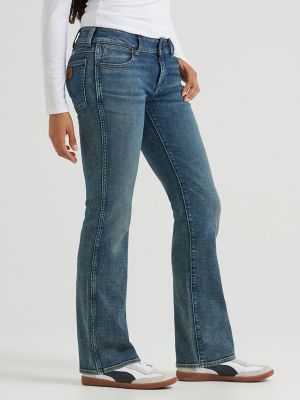 【WONDER WONDER】Lajeun Low Rise Slit Cotton Bootcut Pants Lee Women's Wrinkle Free Mid Rise Bootcut Pant, Algae, 6 at