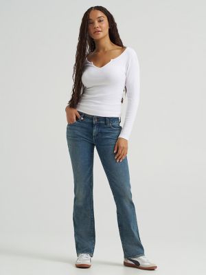 【WONDER WONDER】Lajeun Low Rise Slit Cotton Bootcut Pants Amazon.com: Houmous S-XXXL 29''31''33''35'' Inseam Women's