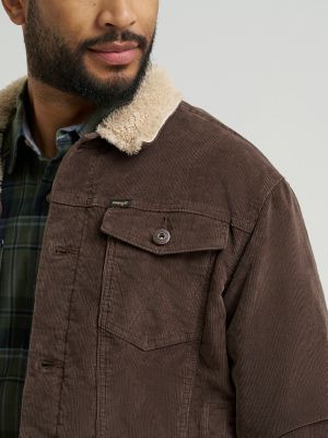 Men's Wrangler® Sherpa Lined Corduroy Trucker Jacket