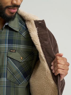 Men's Wrangler® Sherpa Lined Corduroy Trucker Jacket