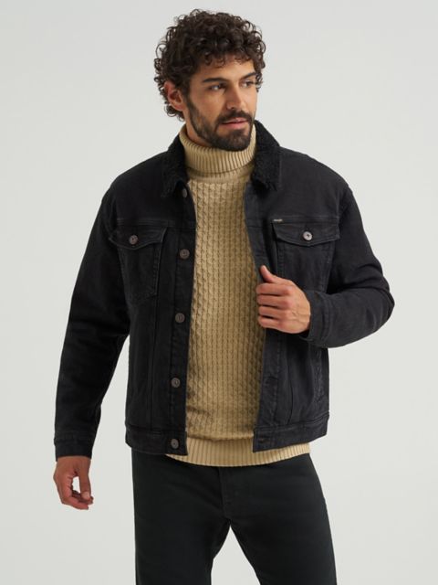 Мужские куртки Wrangler Men's Wrangler® Sherpa Lined Denim Jacket
