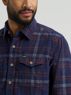 Mens Corduroy Shirt:Dark Sapphire:XL alternative view 4