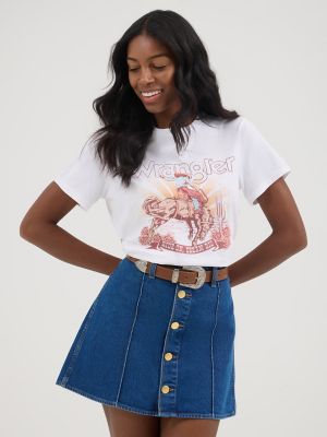 Wrangler® x Yellow Rose by Kendra Scott Graphic Tee in Bright White alternative view