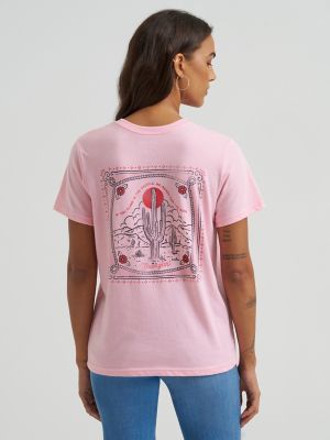 Women's Climb in the Saddle Pocket Tee in Romance Rose alternative view