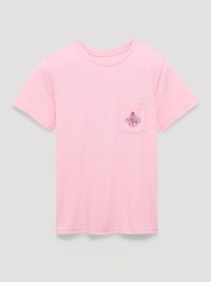 Women's Climb in the Saddle Pocket Tee in Romance Rose alternative view 3
