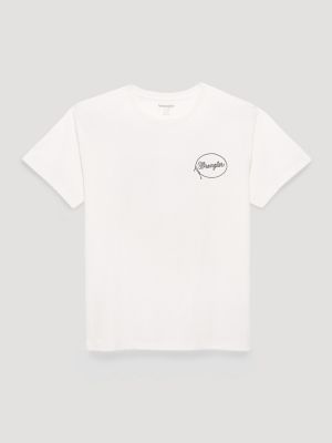 Women's Rodeo Snaps Oversized Tee in Bright White alternative view 5