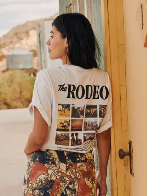 Женские футболки Wrangler Women's Rodeo Snaps Oversized Tee