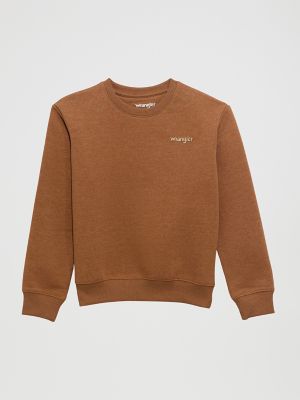 Boys Graphic Pullover Sweatshirt:Nails Brown:XS alternative view