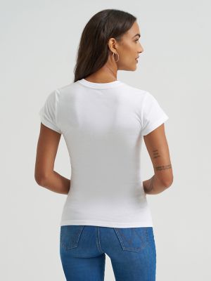 Women's Nobody's Darlin' Shrunken Band Tee in Bright White alternative view 2
