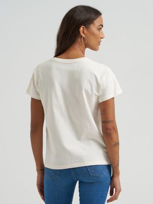 Women's Too Hot Retro Regular Fit Tee in Egret alternative view 2
