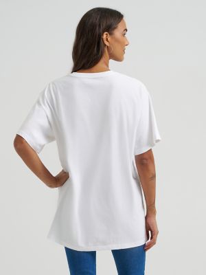 Women's Ready For The Ride Oversized Tee in Bright White alternative view 2