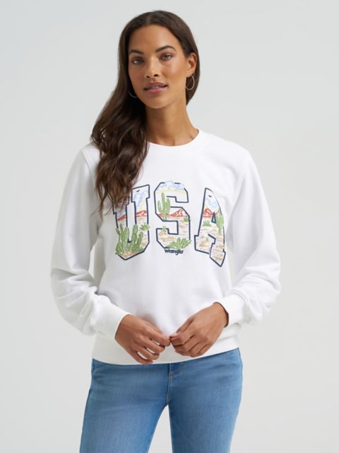 Женские худи Wrangler Women's Desert USA Fleece Sweatshirt