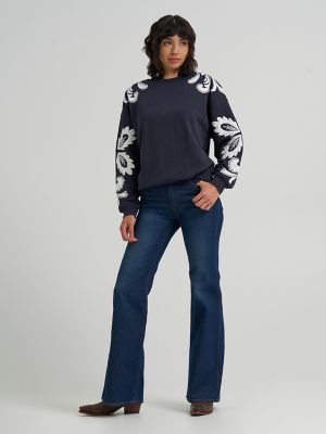 Women's 70's Flare Jean in Whirlpool