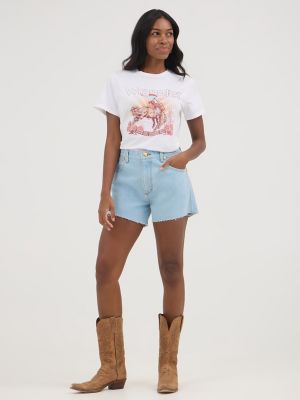 Wrangler® x Yellow Rose by Kendra Scott Reworked Short in Prairie Wash alternative view 7