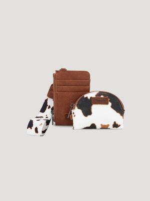 Cow Print Card and Wallet Set