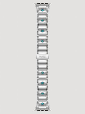 Turquoise Metal Universal Watchband