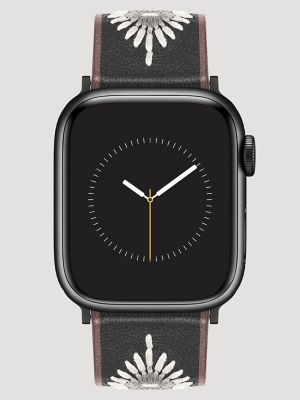 Embroidery Strap Universal Watchband:Black:One Size: main view