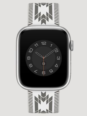 Silicone Southwestern Universal Watchband in White