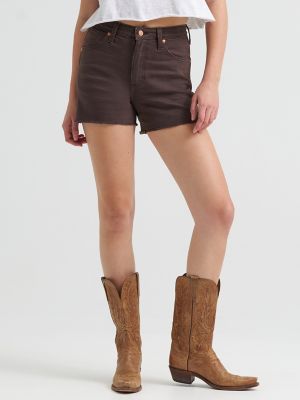 Women's Wrangler&reg; Colorwash Cowboy Short in Cocoa