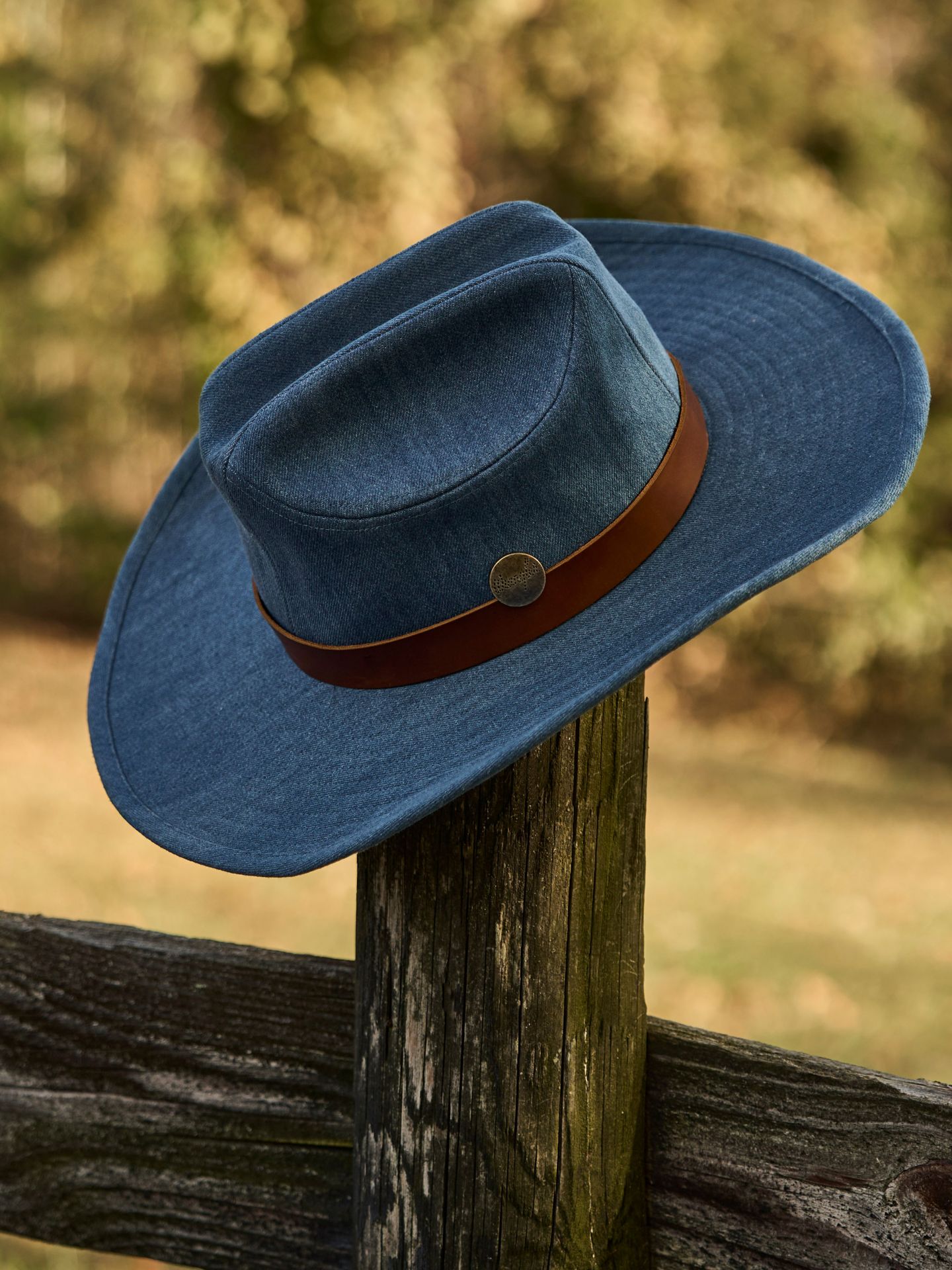 Женский головной убор Wrangler Denim Pocket Cowboy Hat, цвет: Синий — фото 6