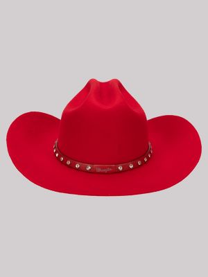 Women's Sparkle Band Cowboy Hat in Red