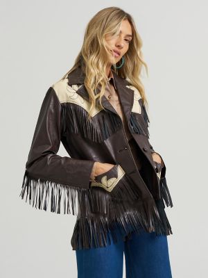 Wrangler x Lainey Wilson Faux Leather Fringe Jacket | JACKETS
