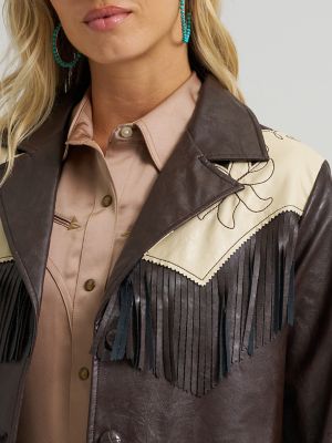 Wrangler x Lainey Wilson Faux Leather Fringe Jacket | JACKETS