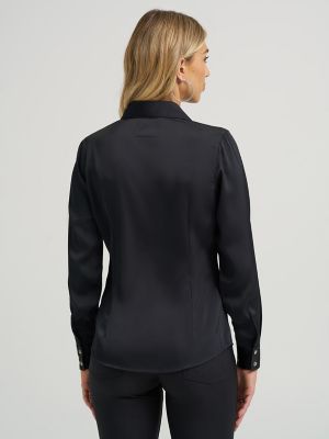 Wrangler x Lainey Wilson Satin Embroidered Western Snap Shirt