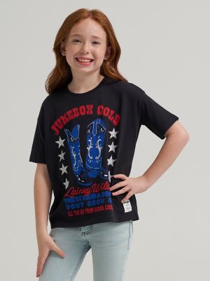 Wrangler x Lainey Wilson Jukebox Gold Oversized Tee in Black