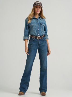 Women's Wrangler Iconic Western Snap Denim Shirt
