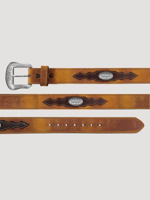 Men's Concho Distressed Leather Belt