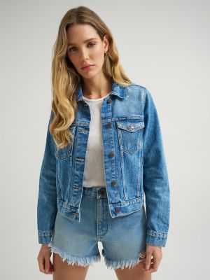 Womens Western Unlined Denim Jacket:Light Denim:L alternative view 2