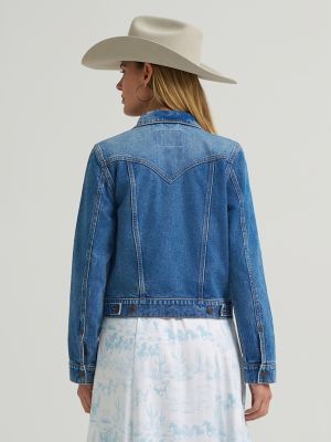 Womens Western Unlined Denim Jacket:Light Denim:L alternative view 4