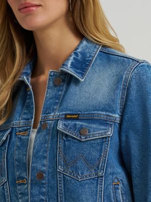 Womens Western Unlined Denim Jacket:Light Denim:L alternative view 6