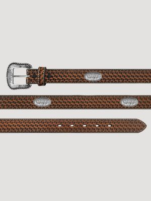 Boy's Braided Concho Belt in Tan