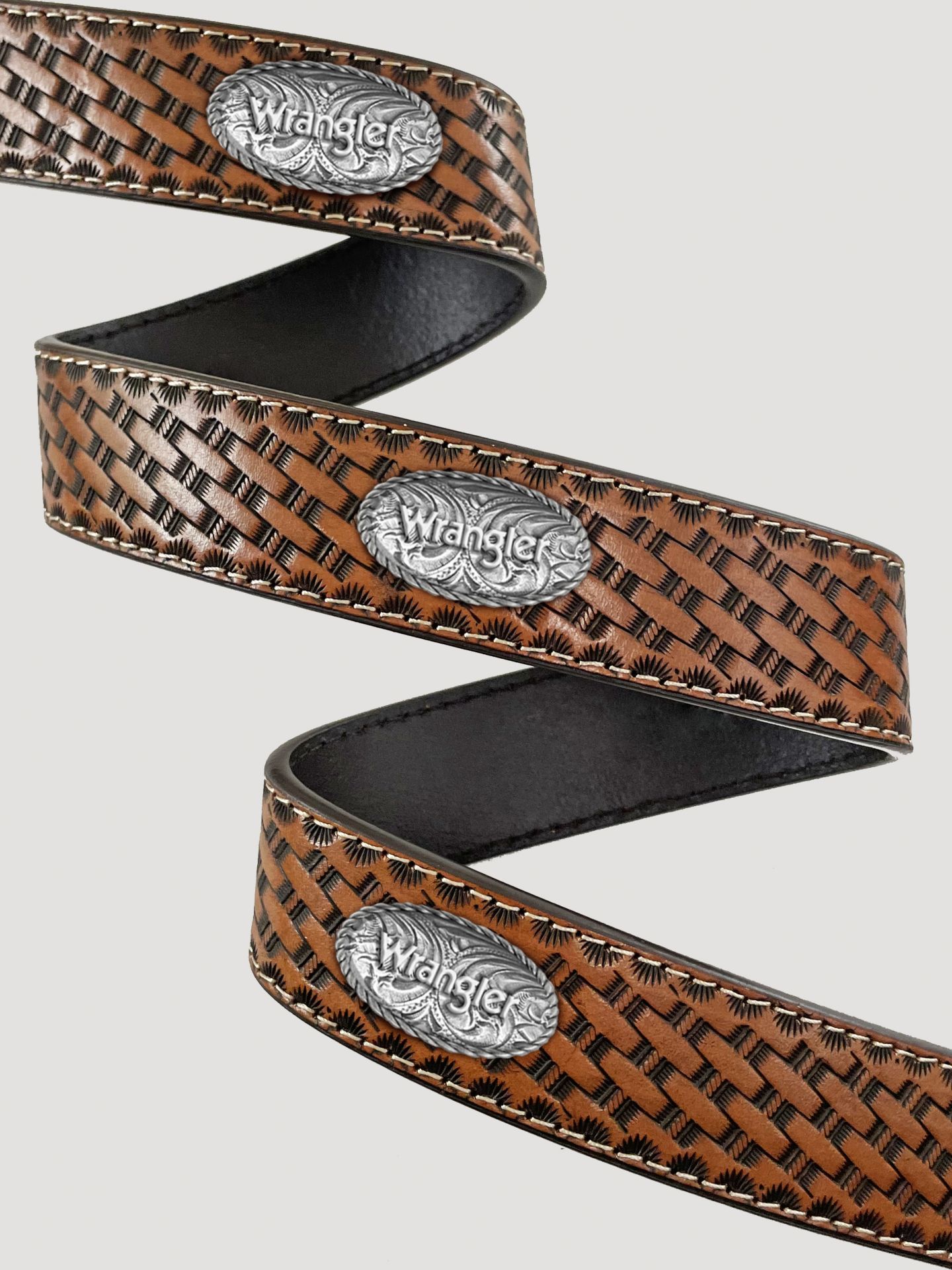 Ремень Wrangler Braided Concho для мальчиков, цвет: Рыжевато-коричневый — фото 3