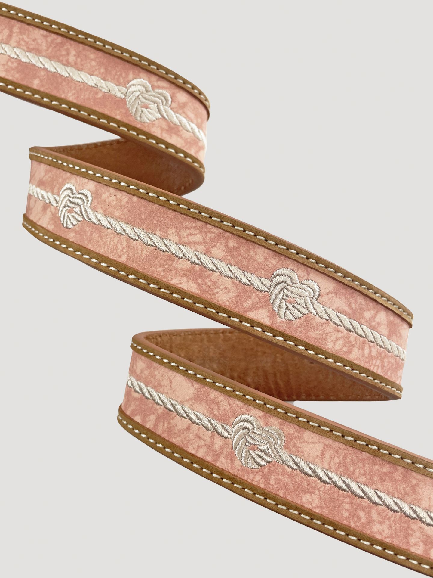 Ремень Wrangler Heart Rope Stitch Belt для девочек, цвет: Розовый — фото 3