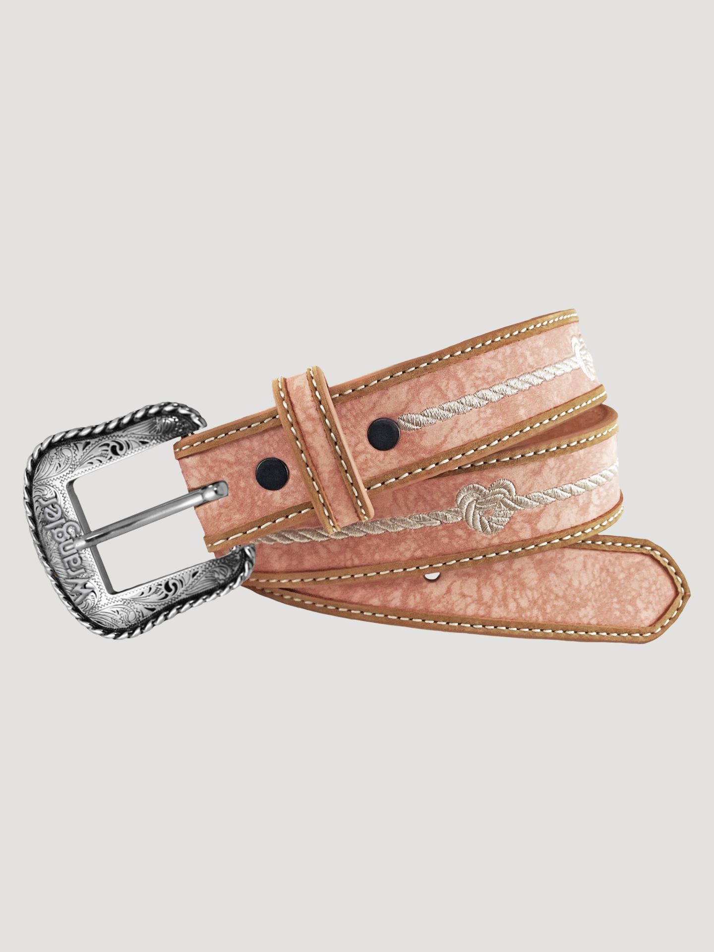 Ремень Wrangler Heart Rope Stitch Belt для девочек, цвет: Розовый — фото 1