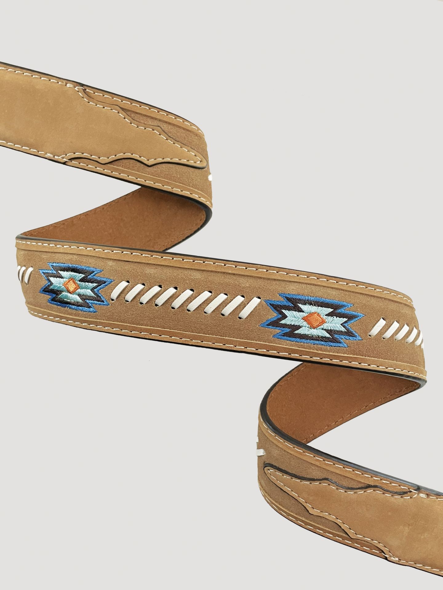 Мужской ремень Wrangler Whip Stitch, цвет: Рыжевато-коричневый — фото 3