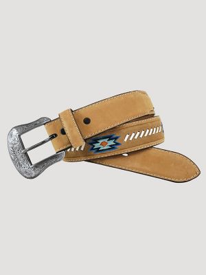 Men's Whip Stitch Belt in Tan main view