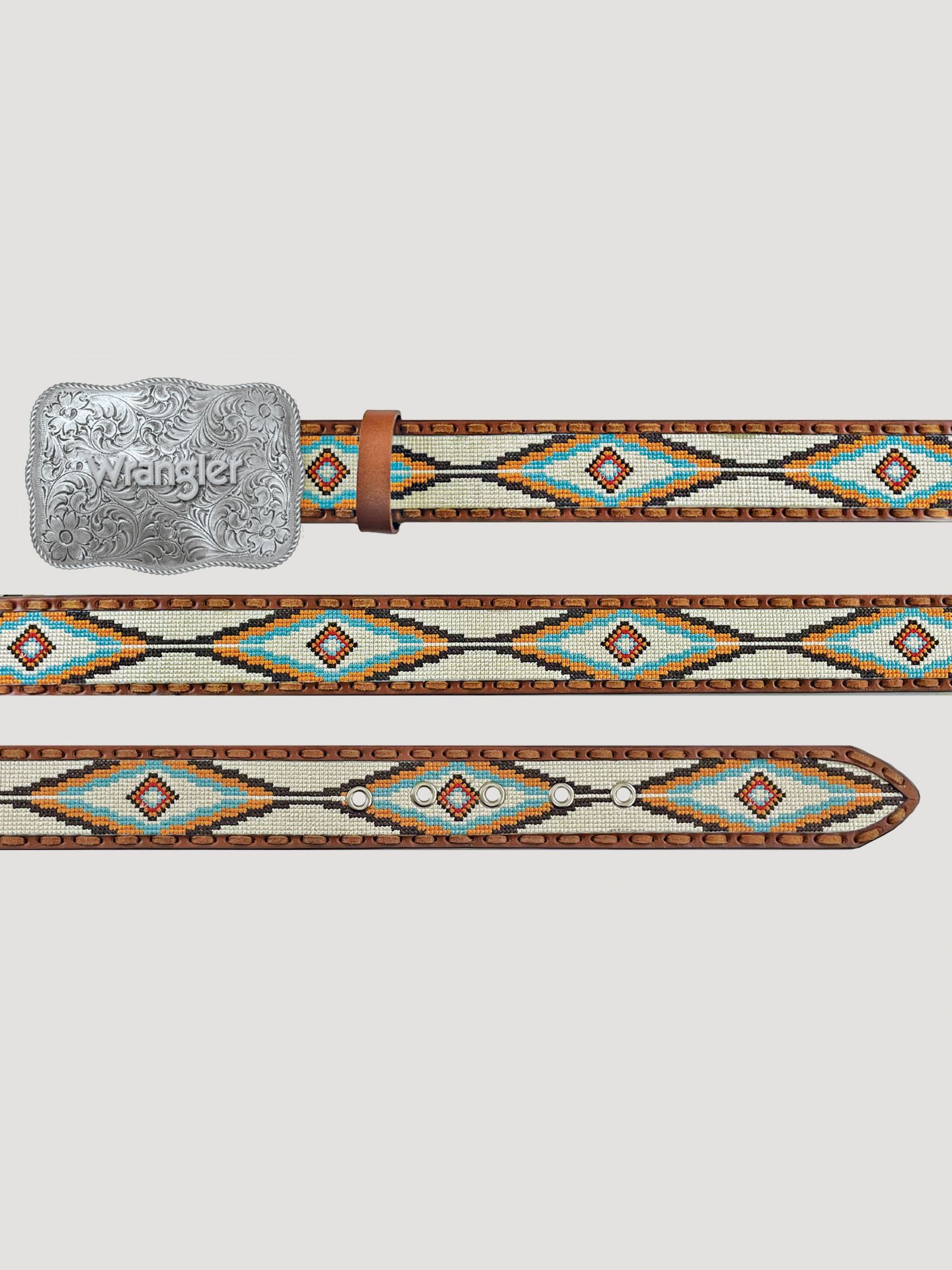 Женский ремень Wrangler Southwest Embroidered Belt, цвет: Разноцветный — фото 2