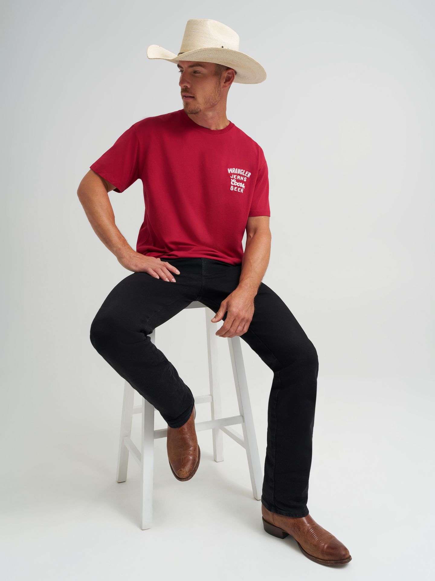 Мужская футболка Wrangler x Coors Logo, цвет: Красный — фото 6