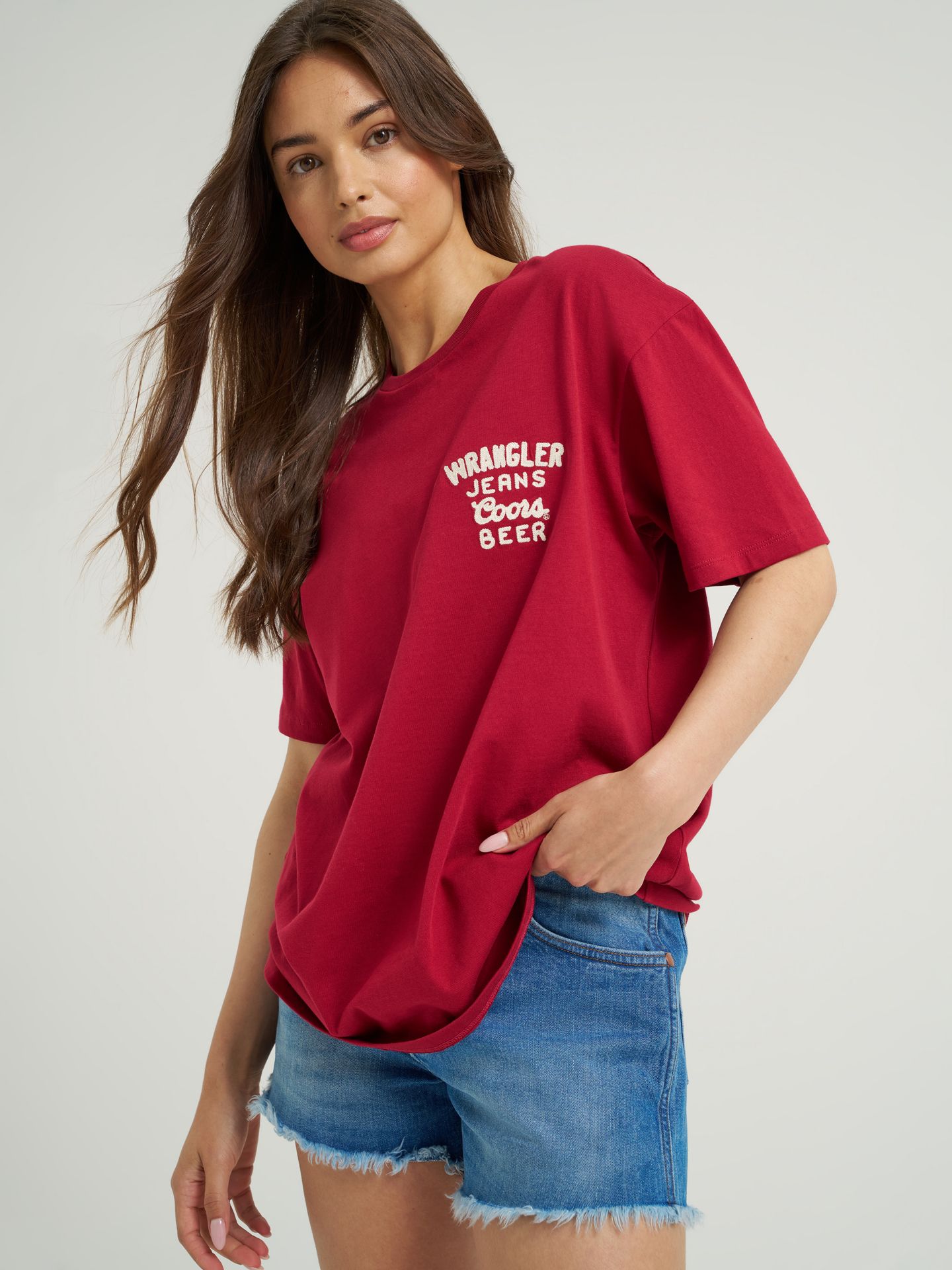 Мужская футболка Wrangler x Coors Logo, цвет: Красный — фото 7