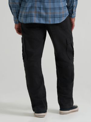 Men's Fleece Lined Cargo Pant in Black