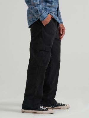 Men's Fleece Lined Cargo Pant in Black