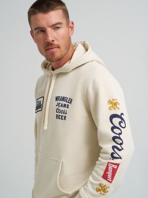 Wrangler x Coors Hoodie in Antique White