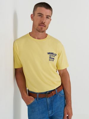 Wrangler x Coors Logo T-Shirt in Buff Yellow