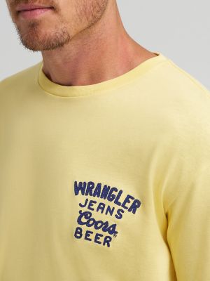 Wrangler x Coors Logo T-Shirt in Buff Yellow