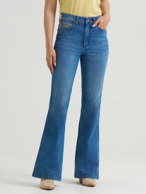 Wrangler x Coors Bailey Flare Jean in Golden Blue
