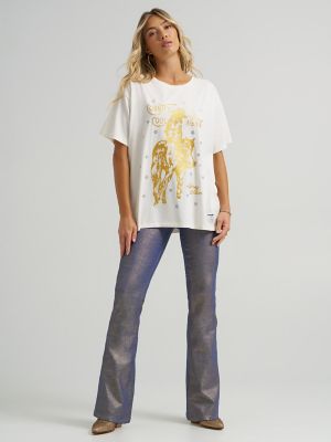 Wrangler x Lainey Wilson Glitter Flare Jean in Glitter